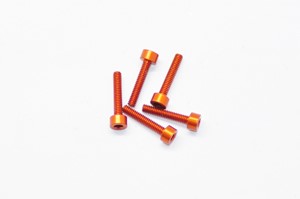 써펀트코리아,Screw alu allen cilinder head M2.2x12 Orange (7075) (5) (#218028)