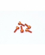 Screw alu allen cilinder head M2.2x6 Orange (7075) (5) (#218027)