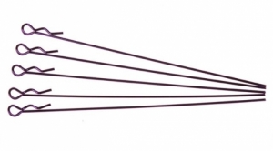 Extra long body clip 1/10 - metallic purple (5) (#103133)