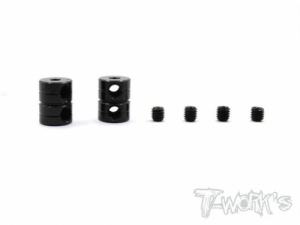 써펀트코리아,Aluminum Double lock 2mm Bore Collar Ver.2 (Black) 2pcs (#TA-108BK)