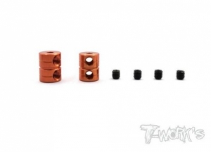 써펀트코리아,Aluminum Double lock 2mm Bore Collar Ver.2 (Orange) 2pcs (#TA-108O)