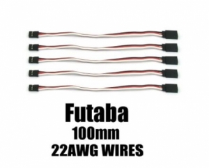 써펀트코리아,Futaba Extension with 22 AWG heavy wires 100mm 5pcs. (#EA-003-5)