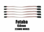 Futaba Extension with 22 AWG heavy wires 150mm 5pcs. (#EA-004-5)