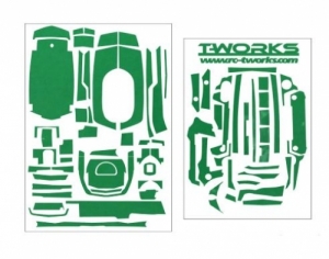 써펀트코리아,Green Metal Chrome Radio Skin Sticker (Sanwa & Airtronics M17) (#TS-044MG)