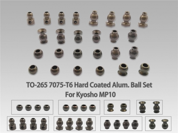 써펀트코리아,7075-T6 Hard Coated Alum. Ball Set (For Kyosho MP10) 26pcs. (#TO-265)