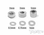 Aluminum 3x6 Shim Set 0.5, 0.75 ,1 ,2 ,3 ,5mm each 4pcs ( Silver ) (#TA-012S)