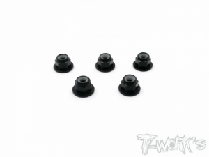 써펀트코리아,Aluminium Flange Lock Nuts 3mm 5pcs. (Black) (#ASS-3FLN-BK)