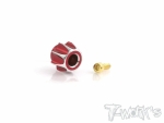 Alum. Switch Button ( For Sanwa & Airtronics MT44/M17 ) ( Red ) (#TA-117R)