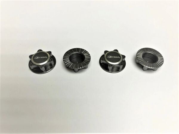 써펀트코리아,1/8 Wheel nuts closed end/lightweight, Gun Metal (4) (#102509)