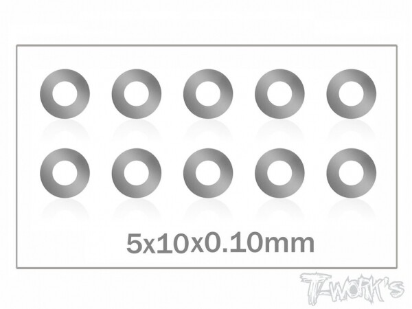 써펀트코리아,5x10mm Stainless Steel Shim Washer (0.1, 0.2, 0.3mm) (#TA-124)