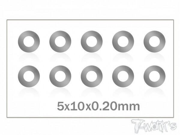 써펀트코리아,5x10mm Stainless Steel Shim Washer (0.1, 0.2, 0.3mm) (#TA-124)