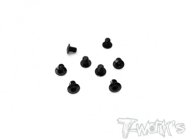 써펀트코리아,3x4mm 7075-T6 Hex. Socket Head Low Profile Half Thread Screws ( Black ) 8pcs. (#ASS-304LPBK)