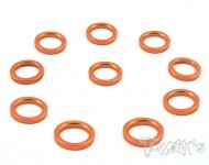 Aluminum 5x7x1.0mm Shim 10pcs ( Orange ) (#TA-044O)