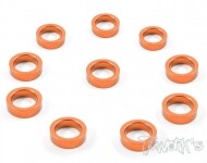 Aluminum 5x7x2.0mm Shim 10pcs ( Orange ) (#TA-045O)
