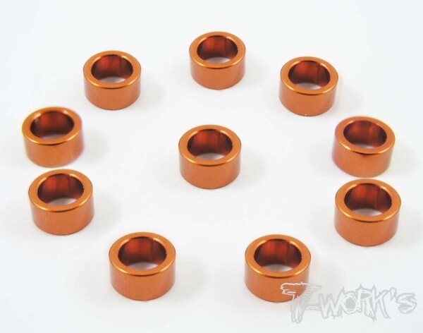 써펀트코리아,Aluminum 4x6x3.0mm Shim 10pcs ( Orange ) (#TA-017O)