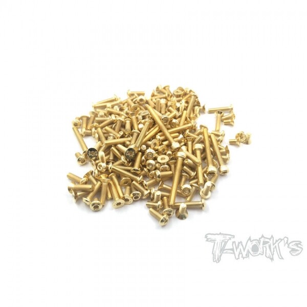 써펀트코리아,Gold Plated Steel Screw Set 197pcs.( For Mugen MBX8/Mugen MBX8R) (#GSS-MBX8)