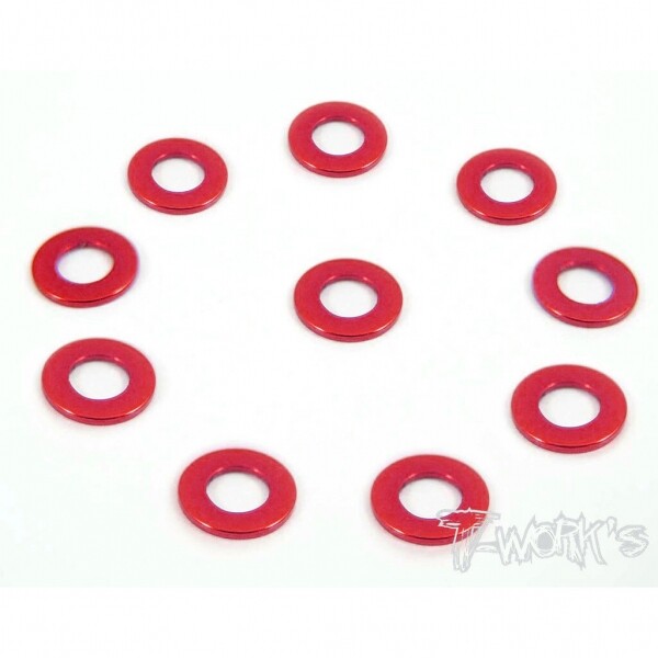 써펀트코리아,Aluminum 3x6x0.5mm Shim 10pcs ( Red ) (#TA-006R)