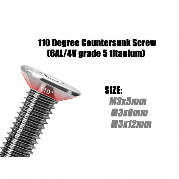 써펀트코리아,3x12mm 110 Degree Countersunk Screw 8pcs. (#TSS-312-10DC)