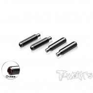 64 Titanium Shock Holder Set Screw 3x12mm ( For Xray X4'24 ) 4pcs. (#TP-X4-K)