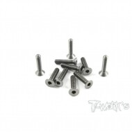 3x14mm Titanium Hex. Countersink Screw 10pcs. (#TSS-314C)