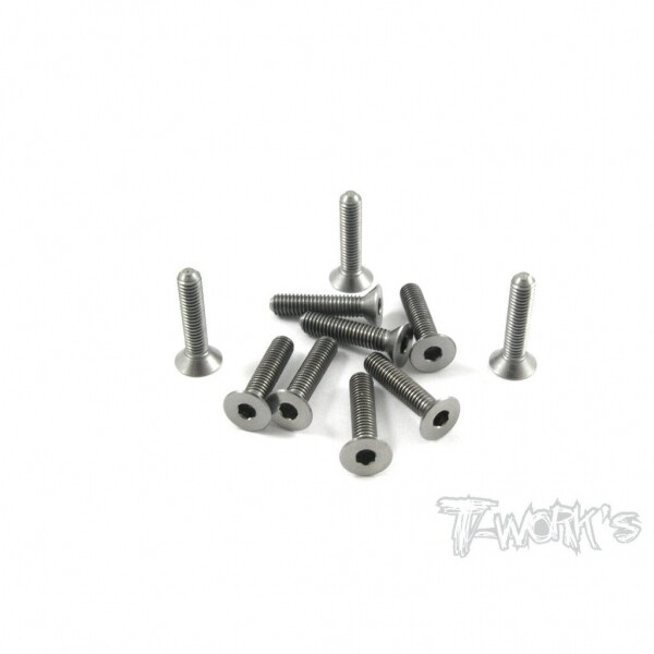 써펀트코리아,3x14mm Titanium Hex. Countersink Screw 10pcs. (#TSS-314C)