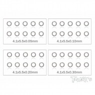4x5.5x0.05,0.1,0.2,0.3mm Shim Washer Set each 10pcs. (#TA-095-4)