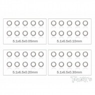 5x6.5x0.05,0.1,0.2,0.3mm Shim Washer Set each 10pcs. (#TA-095-5)