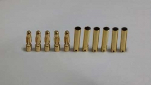 써펀트코리아,Gold Connectors 4mm Male/Female (5set) (#107010)