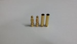 Gold Connectors 4mm Male/Female (2set) (#106220)