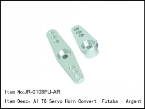 써펀트코리아,Al T6 Servo Horn Convert -Futaba - Argent (#JR-0108FU-AR)