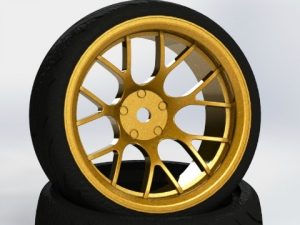 써펀트코리아,CR Model 1/10 Touring Drift Wheel Gold Offset 6 (2) (#DHG(6))
