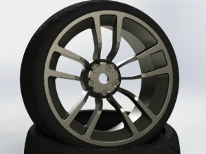 써펀트코리아,CR Model 1/10 Touring Drift Wheel Gun Metal (2) (#SBDM)