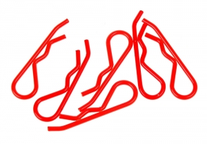 써펀트코리아,Body clip 1/8 - fluorescent red (6) (#103120)