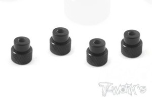 써펀트코리아,Aluminum Nut for 1/10 Set-up Wheel 4pcs. (Black) (#TA-077BK)