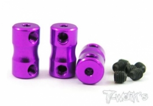 써펀트코리아,Aluminum Double lock 2mm Bore Collar ( Purple )each 3pcs (#TA-024P)