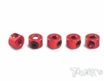 Aluminum Anti-Roll Bar Collar 5 pcs(Red) (#TA-041R)