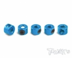 Aluminum Anti-Roll Bar Collar 5 pcs(Tamiya Blue) (#TA-041TB)
