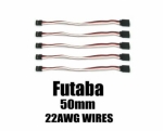 Futaba Extension with 22 AWG heavy wires 50mm 5pcs. (#EA-002-5)