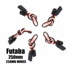 Futaba Extension with 22 AWG heavy wires 250mm 5pcs. (#EA-006-5)