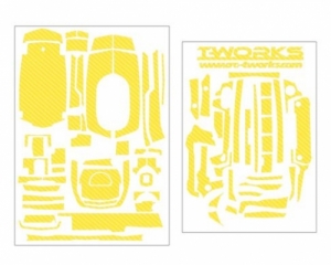 써펀트코리아,3D Light Yellow Graphite Sticker (Sanwa&Airtronics M17) (#TS-044Y)