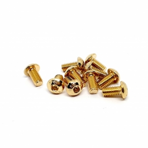 써펀트코리아,4x6mm Gold Plated Button Head Screws（10pcs.）(#GSS-406B)
