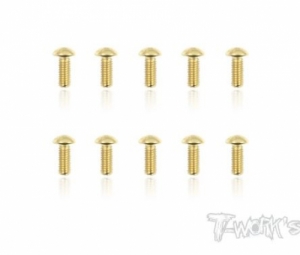 써펀트코리아,4x10mm Gold Plated Button Head Screws（10pcs.）(#GSS-410B)