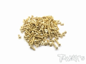 써펀트코리아,Gold Plated Steel Screw Set  90pcs. ( For Serpent X20 ) (#GSS-X20)