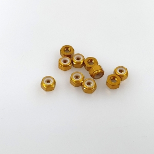 써펀트코리아,Aluminium M3 Nylock Nut Gold (10) (#103367)