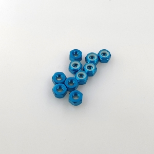 써펀트코리아,Aluminium M4 Nylock Nut Light Blue (10) (#103393)