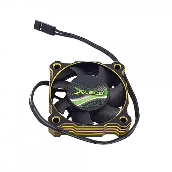 써펀트코리아,Aluminum Fan (Axial flow) for ESC and Motor 40x40mm - Black Yellow (#106037)