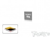 Adhesive Type 16g Tungsten Balance Weight 24.5x24.5x1.4mm (#TE-207-H)