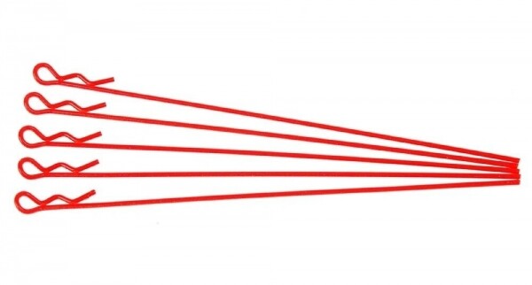 써펀트코리아,EXTRA LONG BODY CLIP 1/10 - FLUORESCENT RED (5) (#103129)