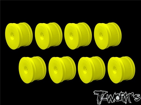 써펀트코리아,2.2" 12mm Hex Rear Wheel Yellow ( For B6.1/B6.2/B64/B74/YZ2/YZ4/RB7/ZX7/D418/SRX2/SDX4 ) 8pcs. (#TE-218-CY-8)