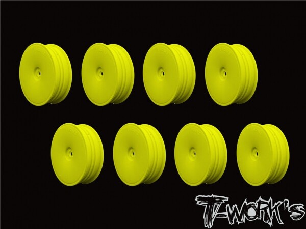 써펀트코리아,2.2" 12mm Hex  Narrow Front Wheel Yellow ( B6.1/6.2/RB5/RB6/RB7/YZ2/XB2 ) 8pcs. (#TE-218-DY-8)